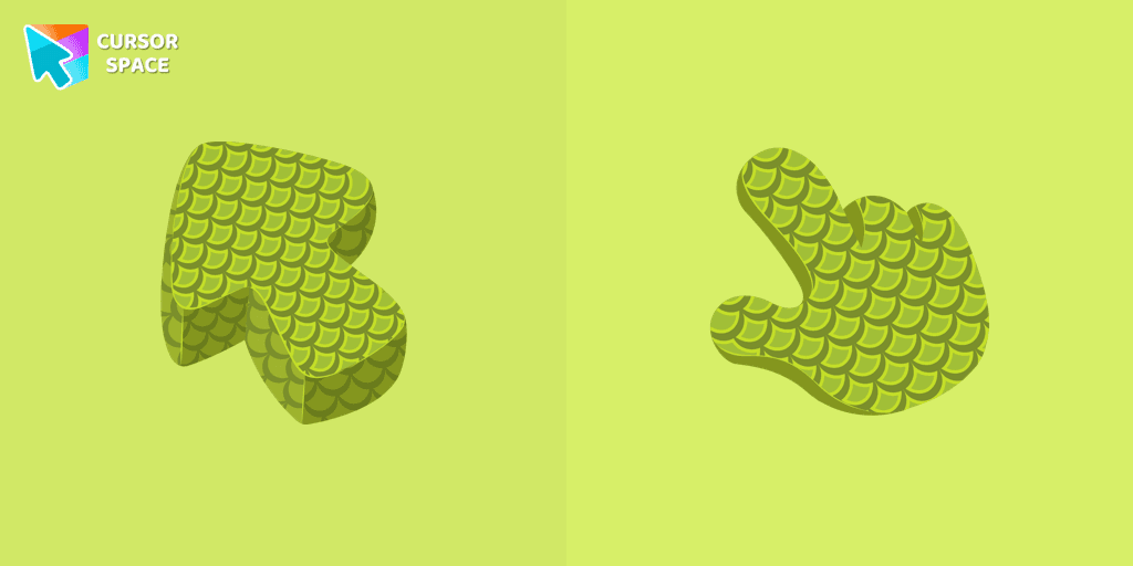 Green Scales Texture cursor cursor pack